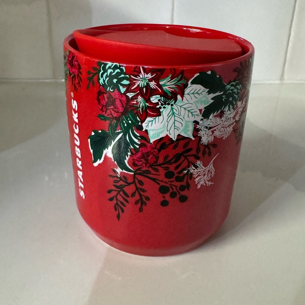 Starbucks Red Floral Mug